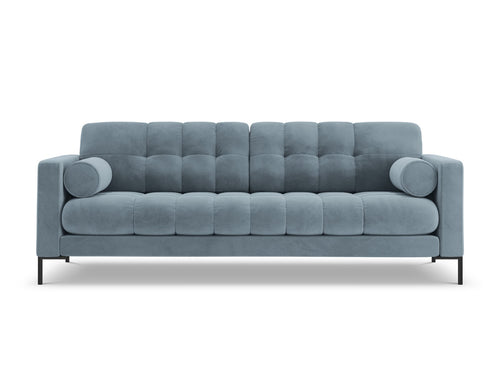 Cosmopolitan Design Bank Bali 4-zits, flueel, lichtblauw - 96x217x75cm