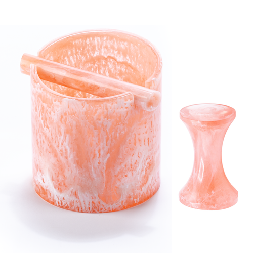 Brût Homeware | Tamper + Uitklopbak | Pavone | Zalm