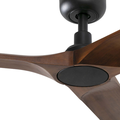 Faro Heywalnut Groot 3-bladig matzwart Tuya Smart System