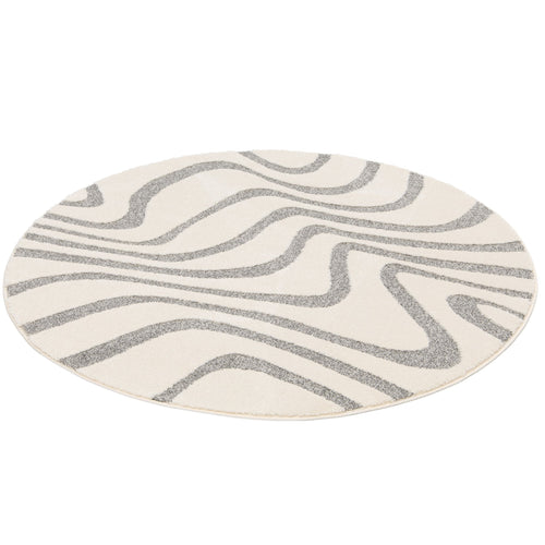 AFK Living vloerkleed  Naya - reliëfeffect - grijs - 160 x 160 cm