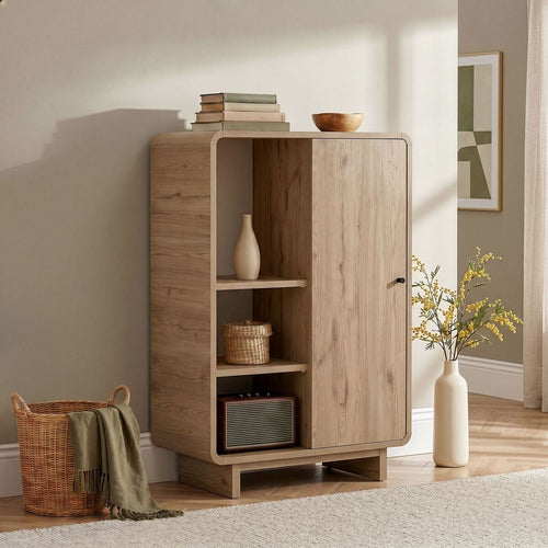 Calicosy - Hoog buffet CELENA - Donker hout 70x34x110 cm