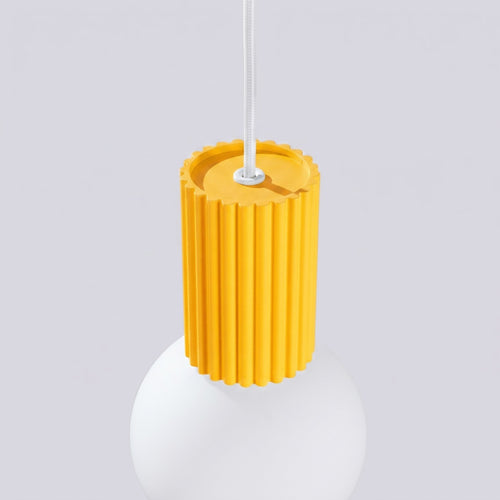 Sollux Lighting Hanglamp HALO 1 geel - 12x12x120cm