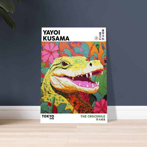 Artfulprints Poster Yayoi Kusama - The crocodile   - 30x40 cm - Meerkleurig