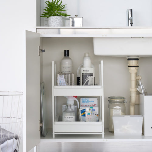 Yamazaki Keukenkast Organizer - 2 niveaus - Tower - Wit - vtwonen shop