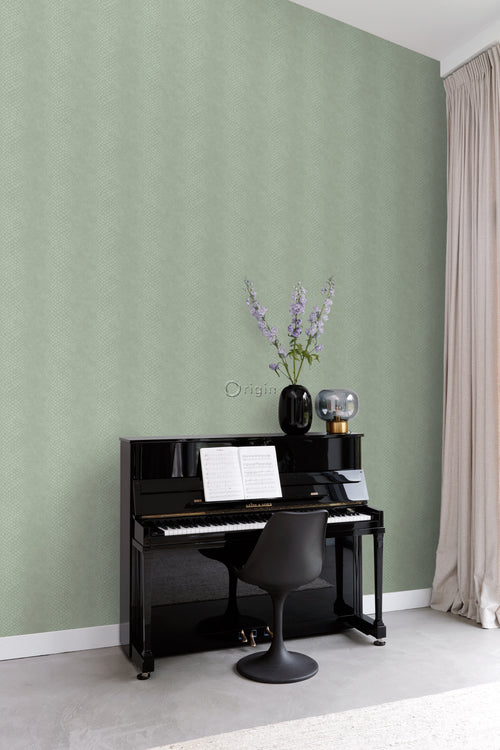 Origin Wallcoverings behang slangenprint saliegroen - 0,53 x 10,05 m - 347768 - vtwonen shop