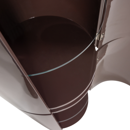 WOOOD ronde kast 135xØ45 cm Sera - Hout - Hoogglans Donkerbruin - 135x45x45