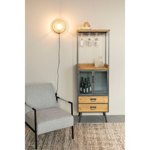 Housecraft Living Damiam Wijnkast/ Drankkast/ Barkast Hoog Hout Metaal - Multi colour - vtwonen shop