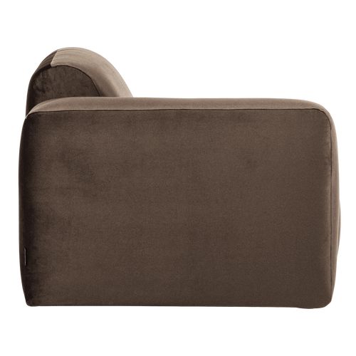 WOOOD 1-zits bank arm links Mojo Base - Velvet - Bruin - 74x105x97