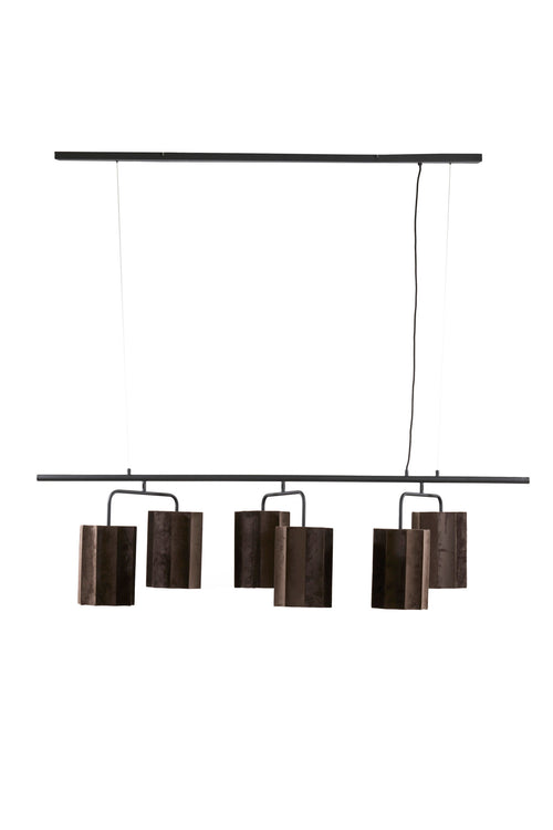 Light & Living hanglamp EDISA - bruin - 160x50x25cm