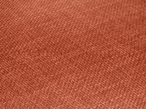Micadoni rechter hoekbank Ruby 4-zits, structurele stof, koraal - 180x273x69cm