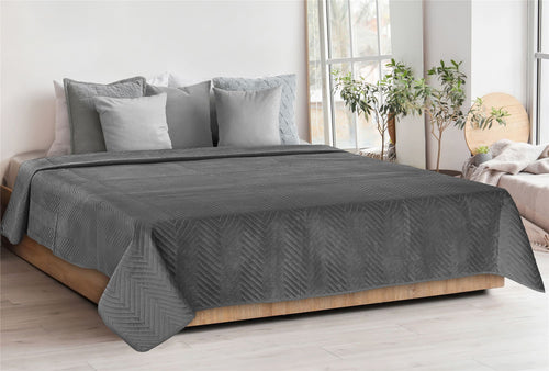 VELO - bedsprei 220x240 cm - Charcoal Gray - antraciet