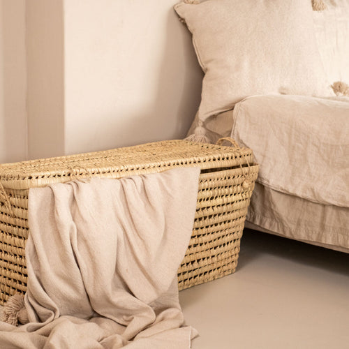 NOA MAY Mand Berber - naturel -palmblad - 80 x 40 x 40 cm