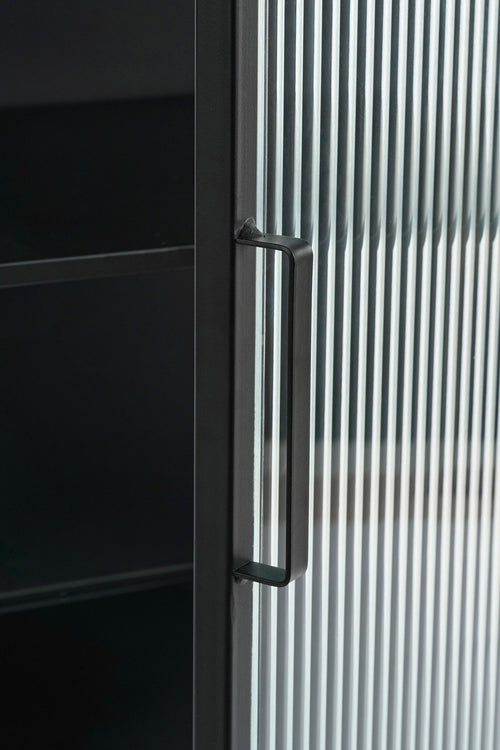 Mica Decorations Clifton Opbergkast met Deuren - L38 x B35 x H90 cm - Metaal - Zwart - vtwonen shop