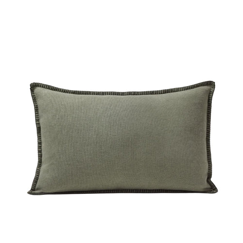 Madura Kussenovertrek Nino kaki grijs en slinger 40x60 cm