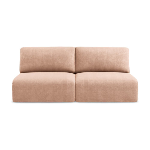LaMiaSofa 3-zits slaapbank Ostia - chenille stof - perzik - 216x102x79