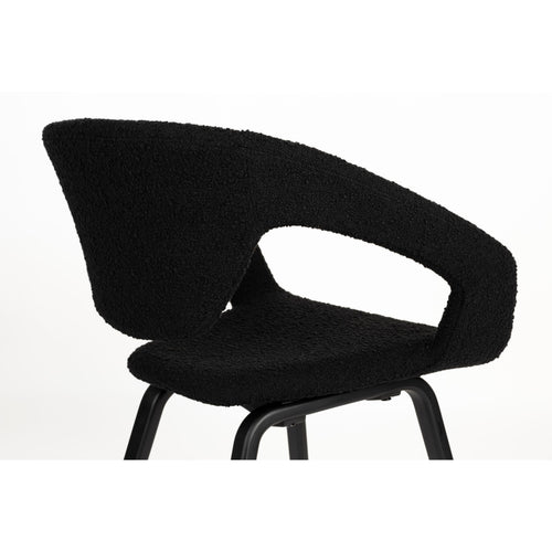 Zuiver Flexback Eetkamerstoelen Armleuning Zwart - Set van 2
