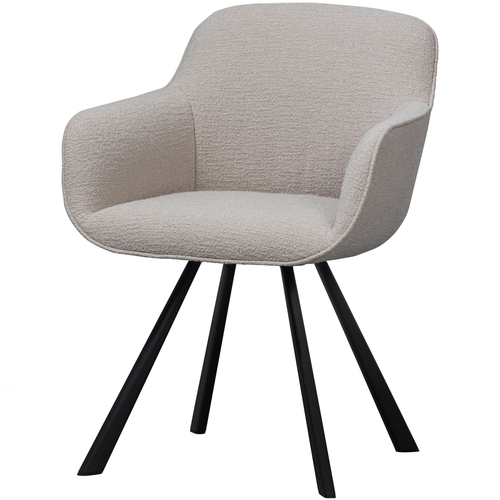 WOOOD eetkamerstoel Juno - Boucle - Zand - 79x58x58 - vtwonen shop