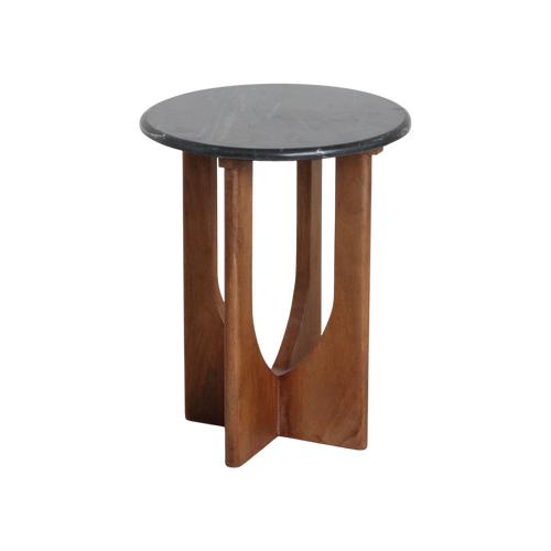 Raw Materials Brunei marmeren bijzettafel - zwart