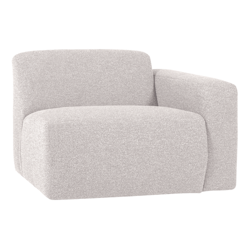 WOOOD 1-zits bank arm rechts Mojo Base - Bouclé - Ecru - 74x105x97
