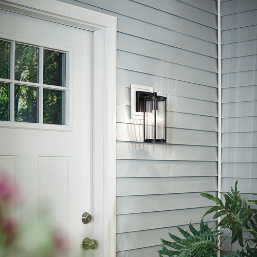 Elstead Kichler Barras Outdoor Wandlantaarn Zwart, IP44