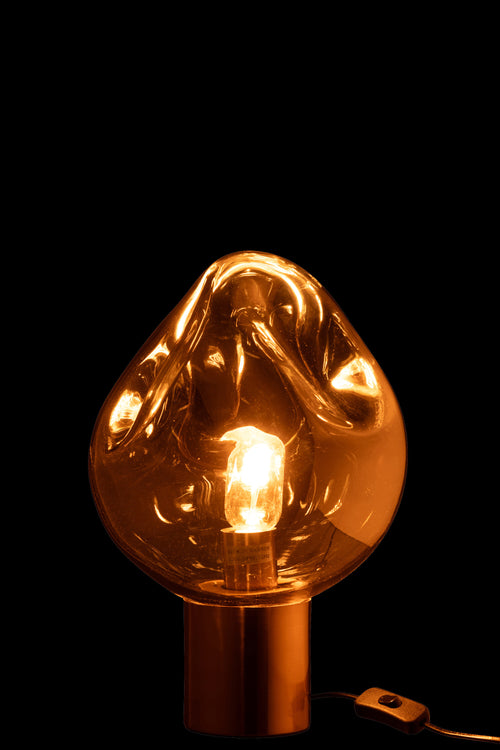 J-Line tafellamp - metaal/glas - grijs/goud - vtwonen shop