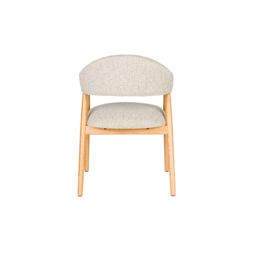 Housecraft Living Indy Eetkamerstoelen met leuning Licht Bruin/ Beige - Set van 2