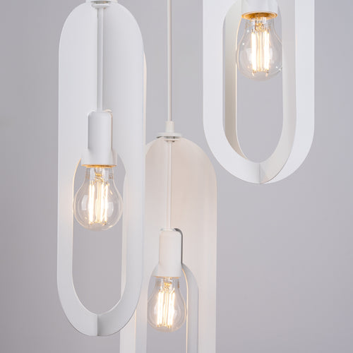 Sollux Lighting Hanglamp NICUS 1 wit - 43x43x130cm