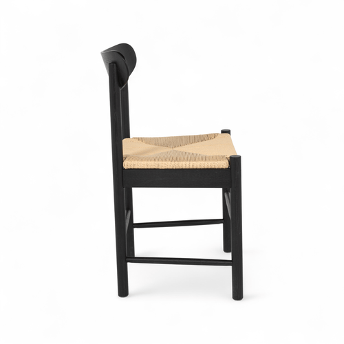Furnhouse eetkamerstoel Malou - Zwart - Papiergaren - Set van 4