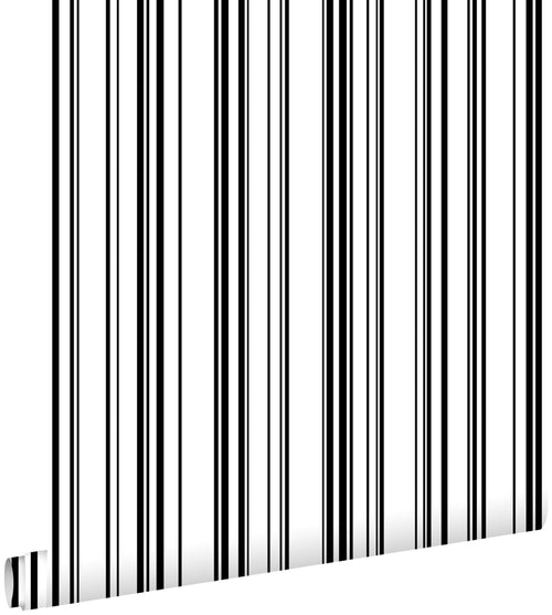 ESTAhome behang fijne strepen zwart en wit - 53 cm x 10.05 m - 138982 - vtwonen shop