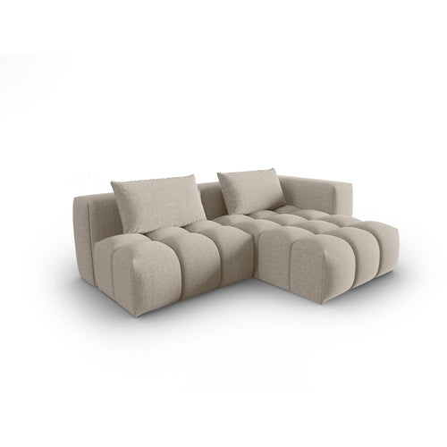 Cosmopolitan Design - Modulaire hoekbank rechts Verona 3-zits, structurele stof zand - 145x205x70cm
