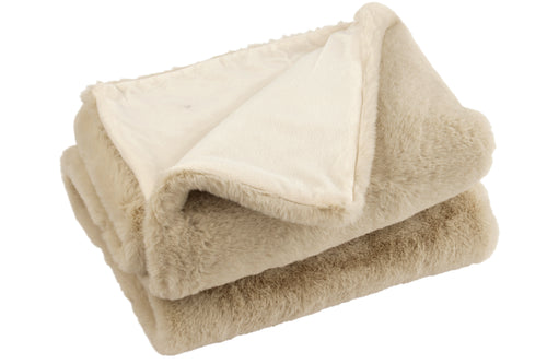 J-Line plaid Cutie - fleece Deken – Polyester – lichtgrijs - 180 x 30 cm - vtwonen shop