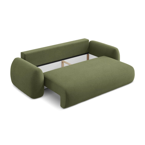 LaMiaSofa 3-zits slaapbank Ferretti - bouclé - groente - 266x121x95