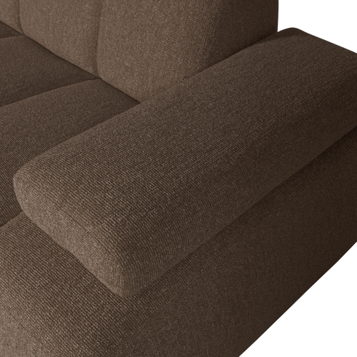 WOOOD 1,5-zits bank met arm rechts Mojo - Bouclé - Bruin - 74X160X97 - vtwonen shop