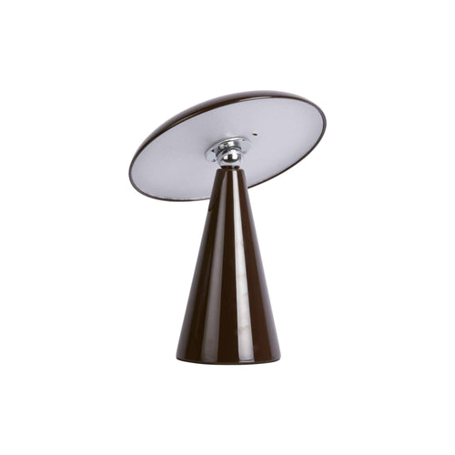 Leitmotiv tafellamp Phoebe - bruin - Ø23cm