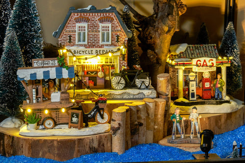 LuVille Kerstdorp Miniatuur Coffee to go - L14 x B8 x H11 cm