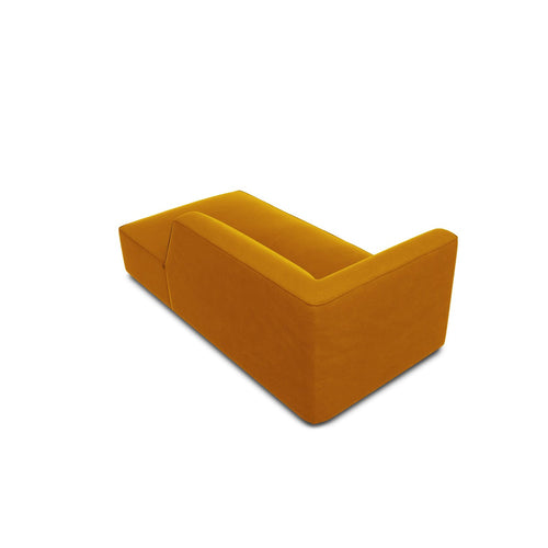 Cosmopolitan Design - Ligstoel rechts Siena flueel geel - 181x93x69cm
