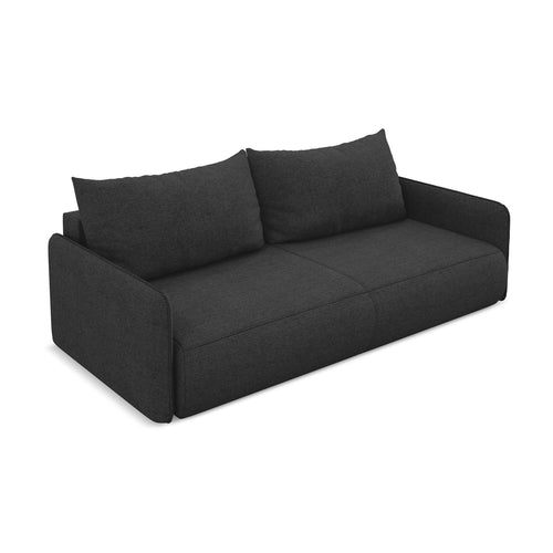 LaMiaSofa 3-zits slaapbank Palermo - chenille stof - antraciet - 216x105x86