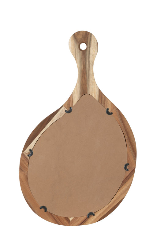 J-Line spiegel Palette - hout/glas - naturel - large - 42 x 72 cm