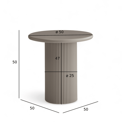 Furnhouse ronde salontafel Wave - Beige - Ø 50 cm