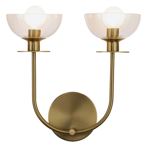 Wandleuchte Modern Gebürstetes Gold 2x E14