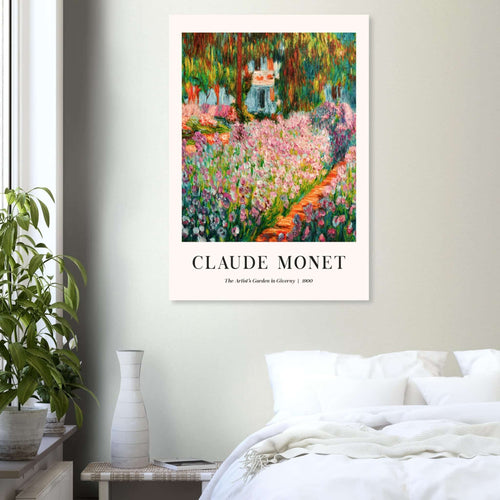 Artfulprints Poster met Lijst Claude Monet – The artist’s garden in Giverny III   - 30x40 cm - Meerkleurig
