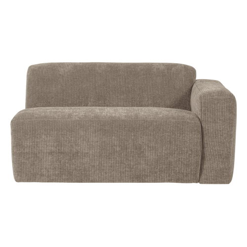 WOOOD 1,5-zits bank arm rechts Mojo Base - Rib - Donkerzand - 74x145x97