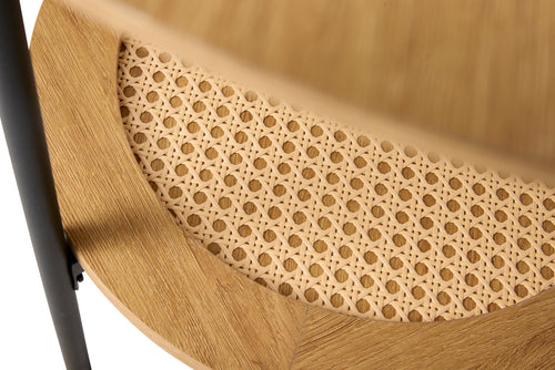 Rebellenclub Bijzettafel Berley - ¿50 cm - Eiken met Rattan - vtwonen shop