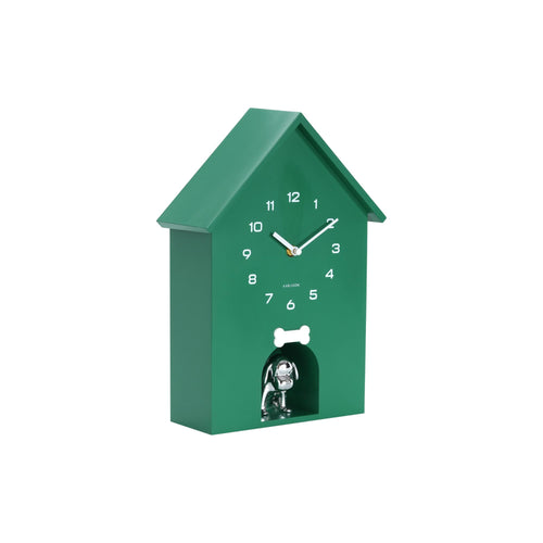 Karlsson wandklok Dog House - groen - 24.9x9x27cm