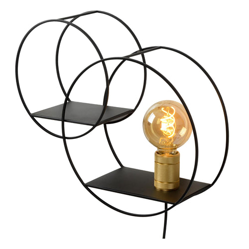 Lucide wandlamp CIRCLE - 1xE27 - Zwart - vtwonen shop