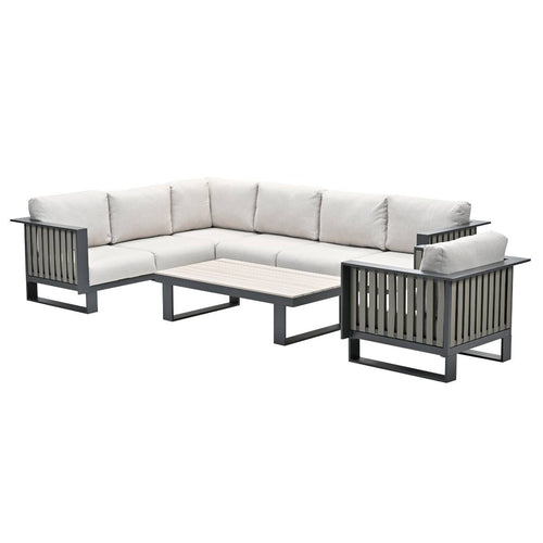 Garden Impressions loungeset Gabon taupe - 5-delig