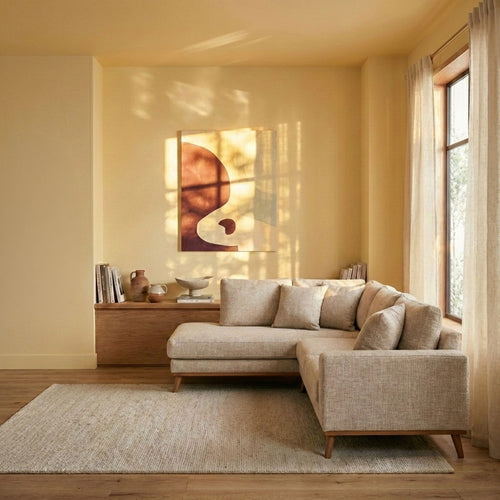 Housecraft Living Hagen 4,5 zitsbank/ hoekbank Links Bruin