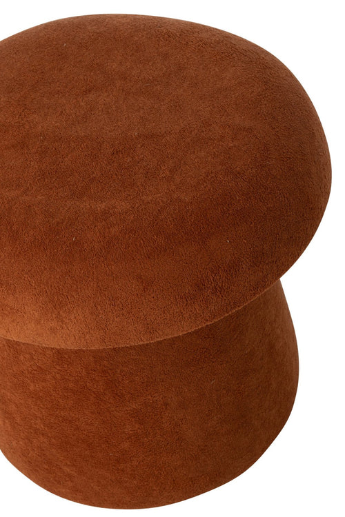 J-Line kruk Paddenstoel - hout - terracotta - small