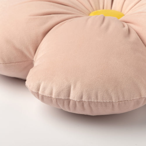 LEANDER - sierkussen Ø40 cm - bloem - Potpourri - roze