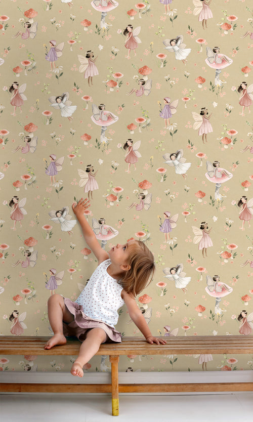 ESTAhome behang elfjes roze en groen - 50 x 900 cm - 131340 - vtwonen shop